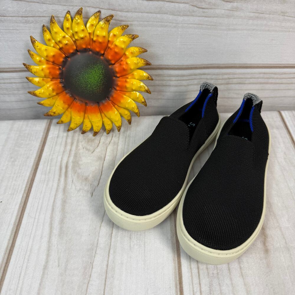 Rothy's Kids Black Knit Slip On Sneakers Shoes Size 13